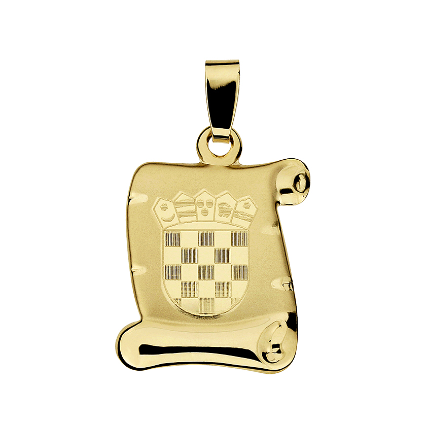 Privjesak papirus hrvatski grb