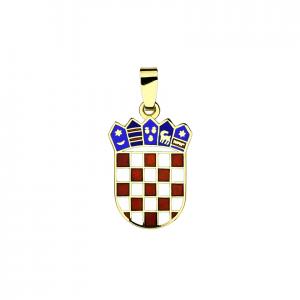 Privjesak hrvatski grb u boji
